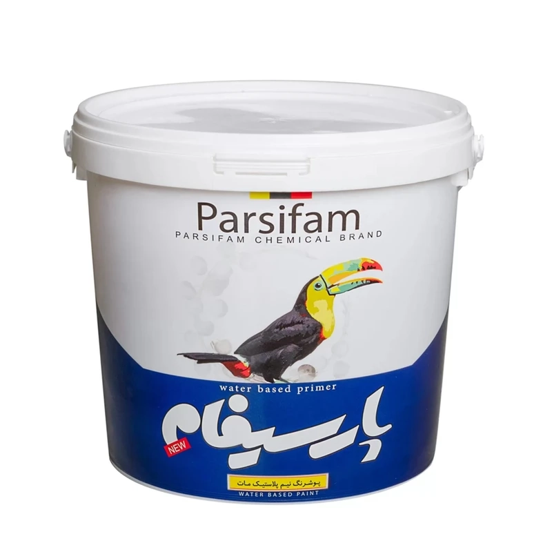 رنگ نیم پلاستیک پارسیفام مدل طوطی توکا 4.5 کیلویی