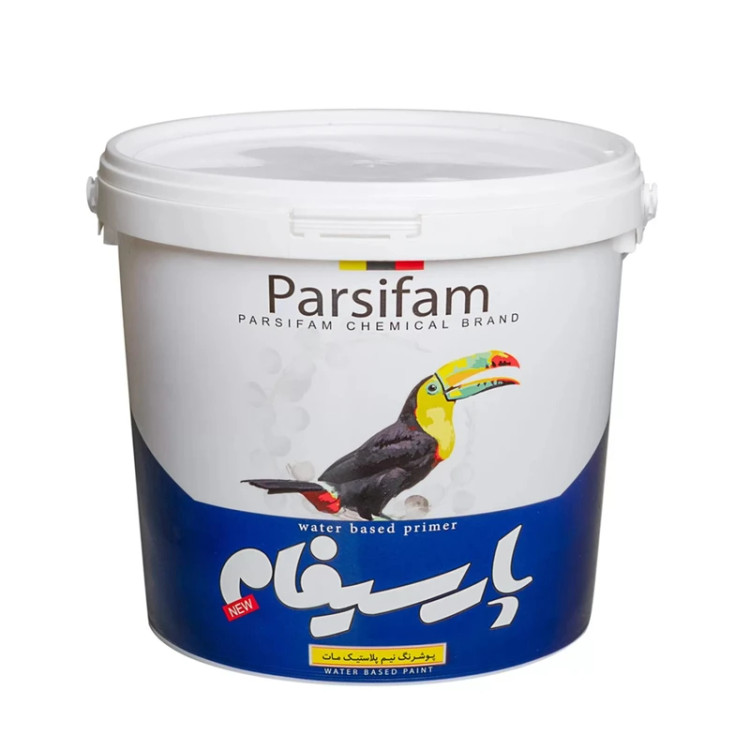 رنگ نیم پلاستیک پارسیفام مدل طوطی توکا 4.5 کیلویی